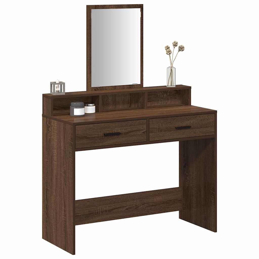 Dressing Table Brown oak 100 x 41 x 140 cm Engineered wood