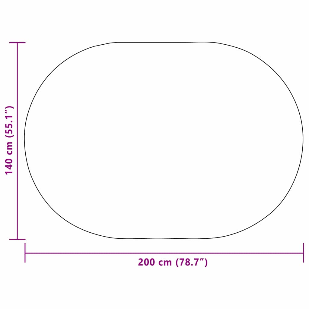 Rug ZIZUR Brown 200 x 140 cm Polypropylene