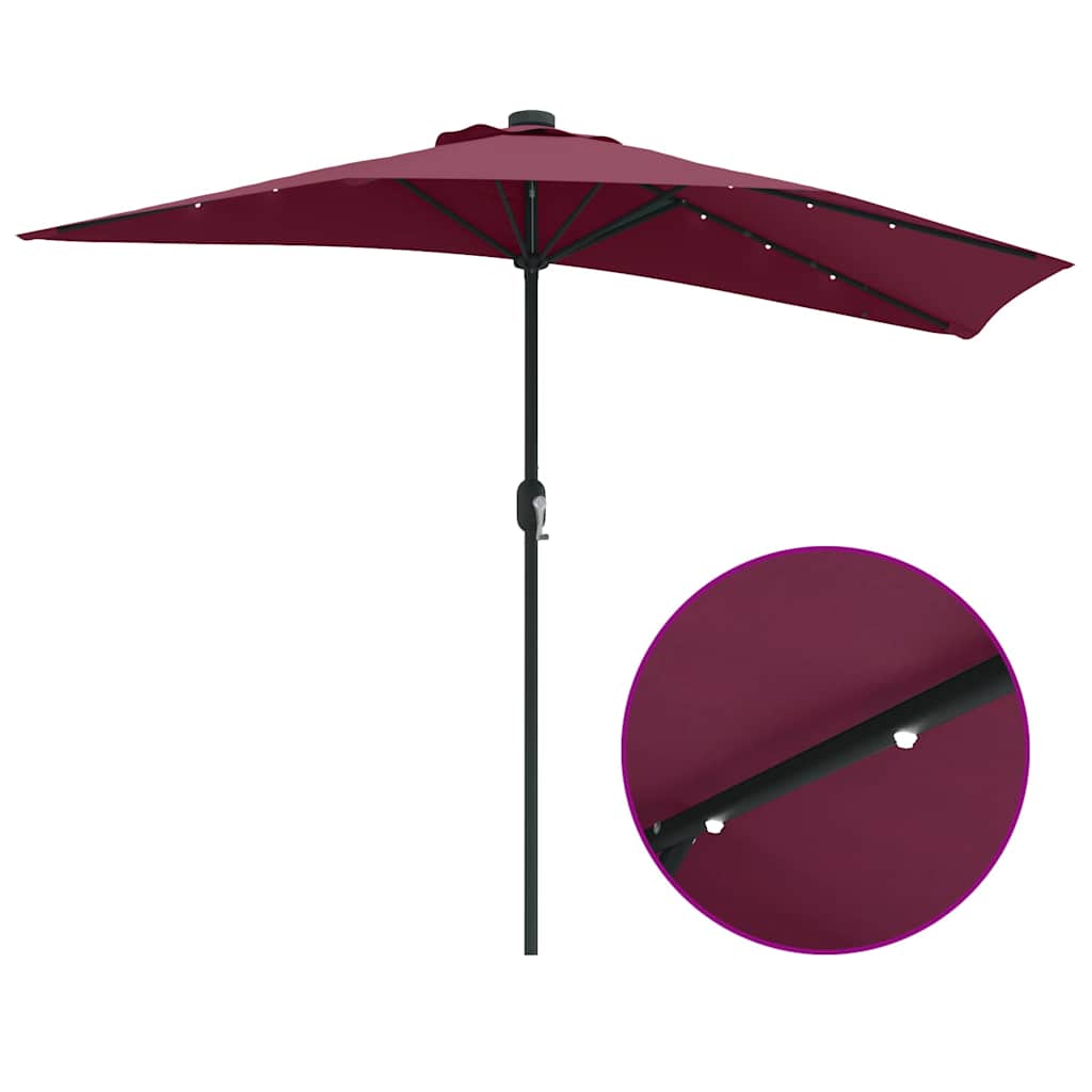 Garden Parasol 294 x 150 x 224 cm Polyester and Steel