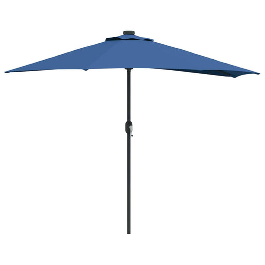 Garden Parasol 294 x 150 x 224 cm Polyester and Steel Azurblau