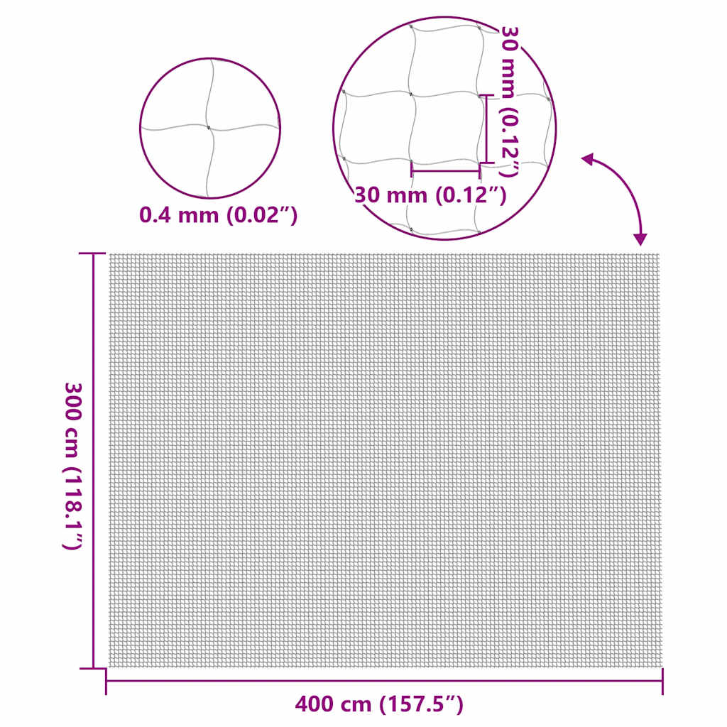 Cat Net Transparent 4x3 m Nylon