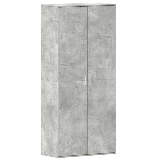 Shoe Cabinet 80 x 39 x 178 cm Engineered Wood Concrete Grey