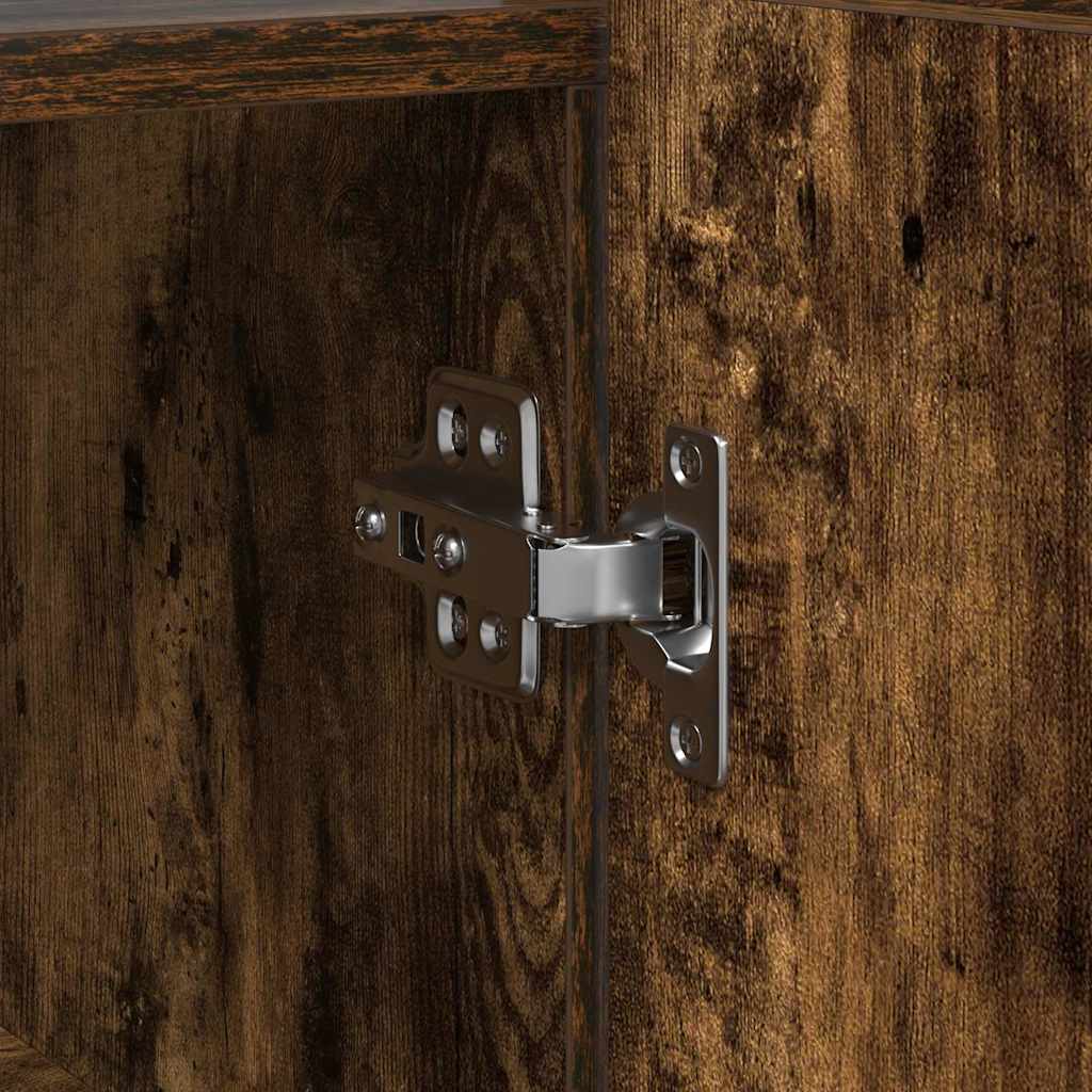 Sideboard Smoked Oak 116 x 30 x 75 cm Engineered Wood