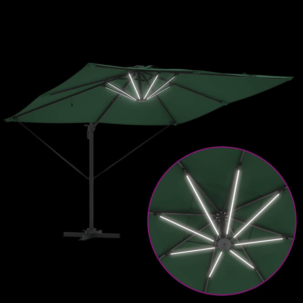 Umbrella Green 286 x 284 x 270 cm Aluminium and Polyester