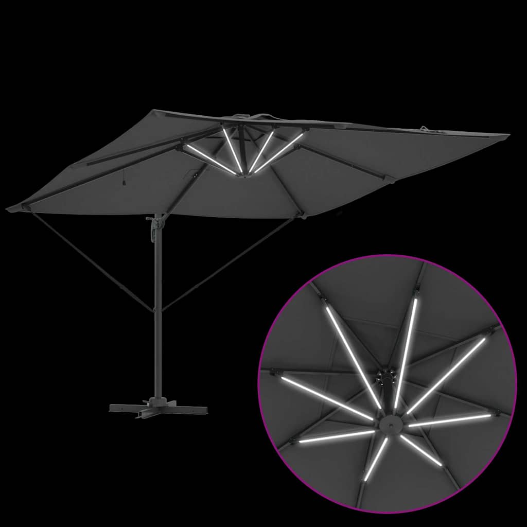 Umbrella Antraciet 286 x 284 x 270 cm Aluminium and Polyester
