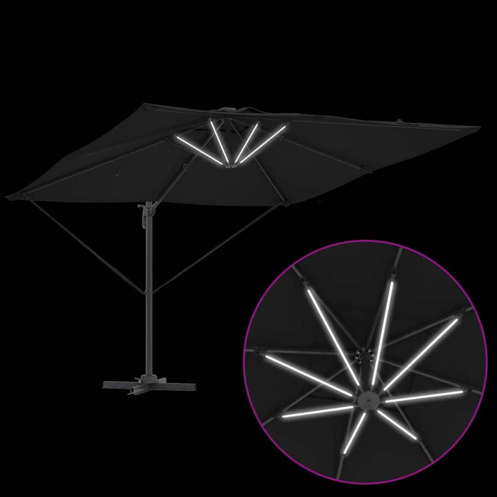 Umbrella Black 286 x 284 x 270 cm Aluminium and Polyester