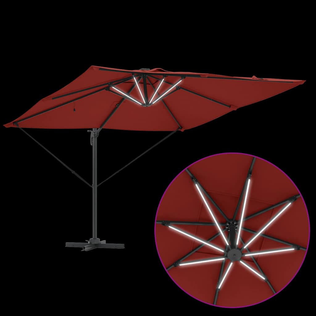 Umbrella Terracotta 286 x 284 x 270 cm Aluminium and Polyester