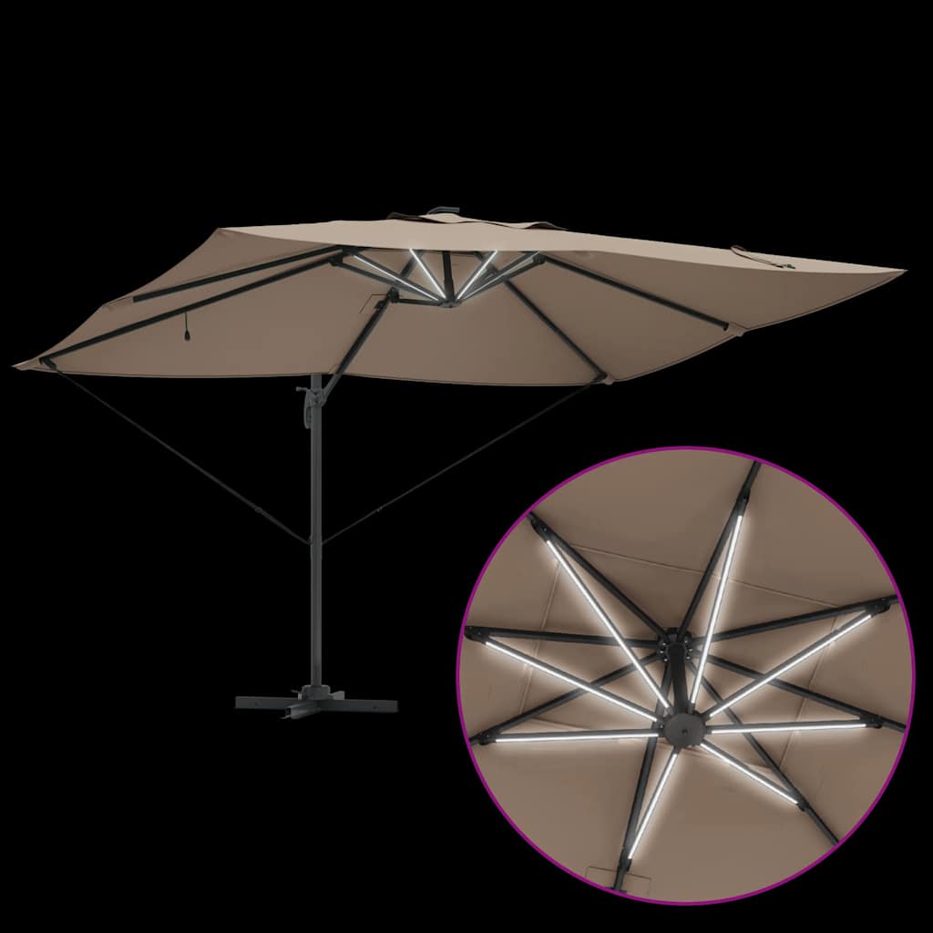 Umbrella 352 x 251 x 265 cm Polyester and Aluminium Taupe