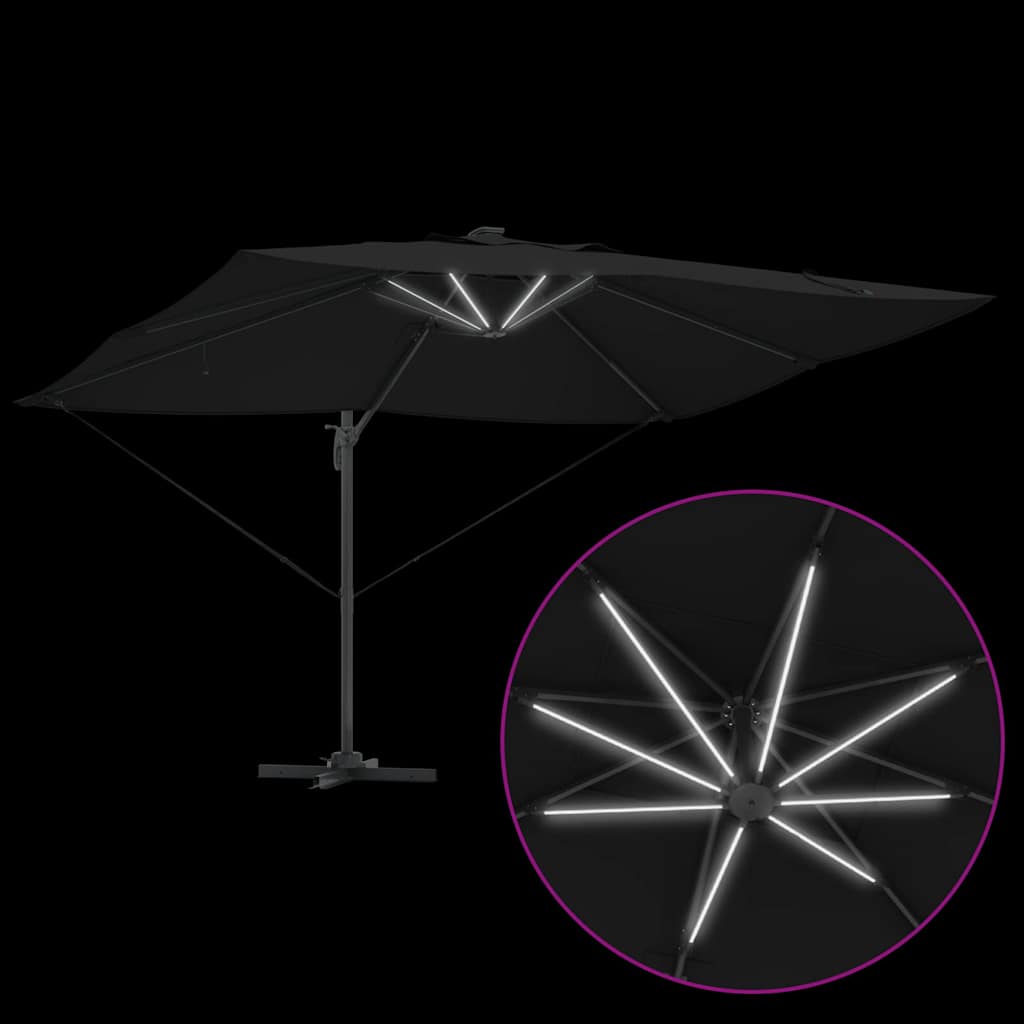 Umbrella 352 x 251 x 265 cm Polyester and Aluminium Black