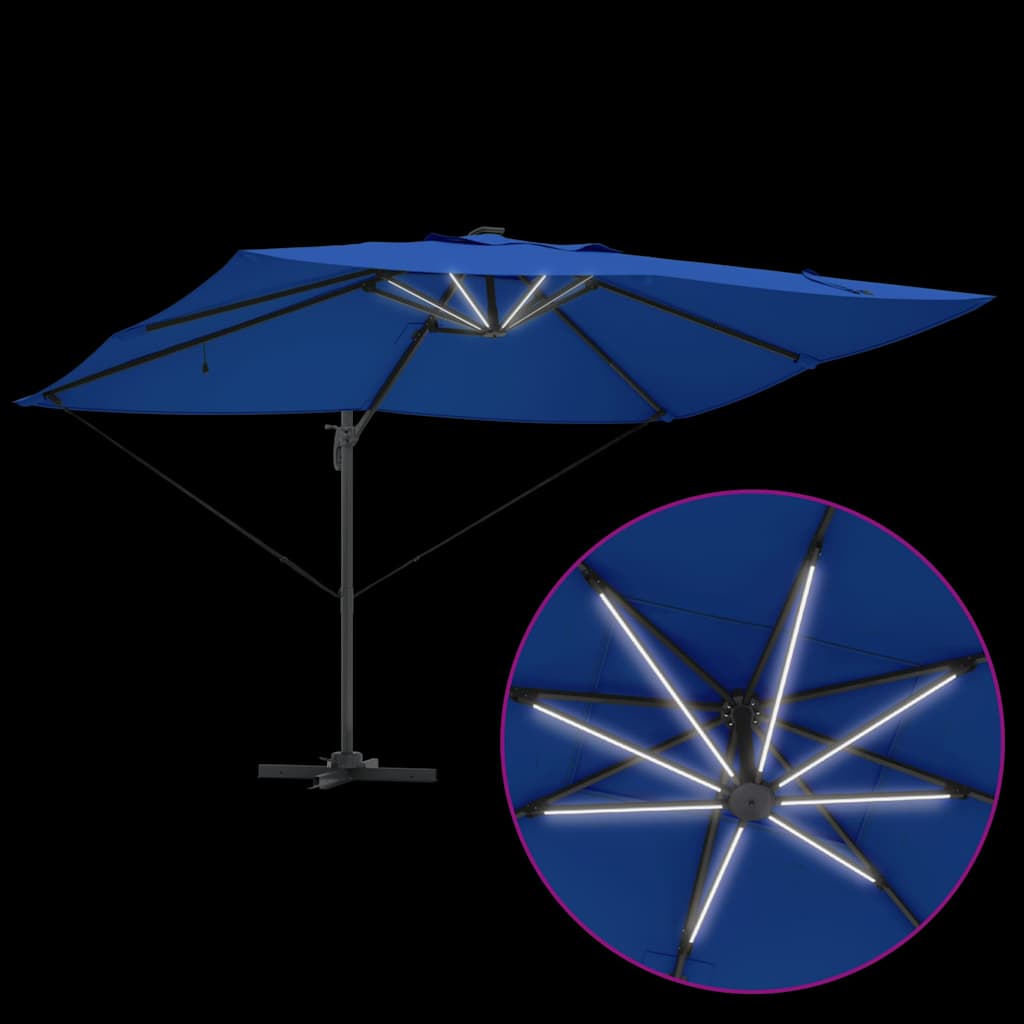 Umbrella 352 x 251 x 265 cm Polyester and Aluminium Azurblau