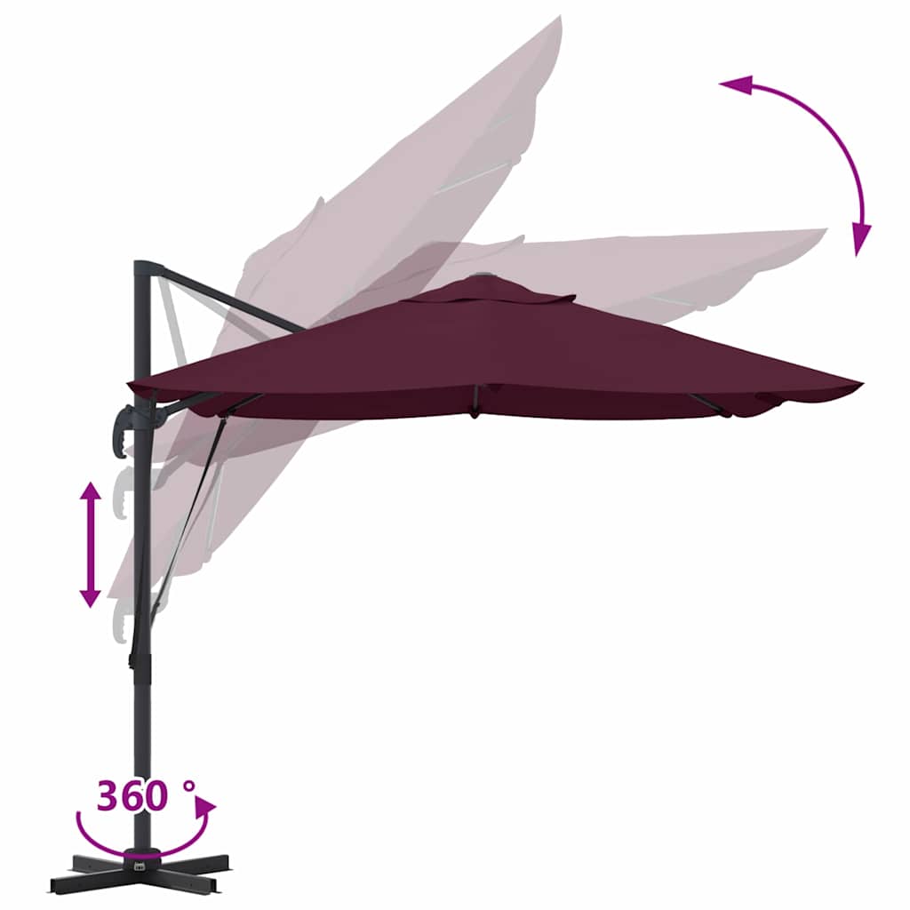 Umbrella 351 x 250 x 260 cm Polyester and Aluminium