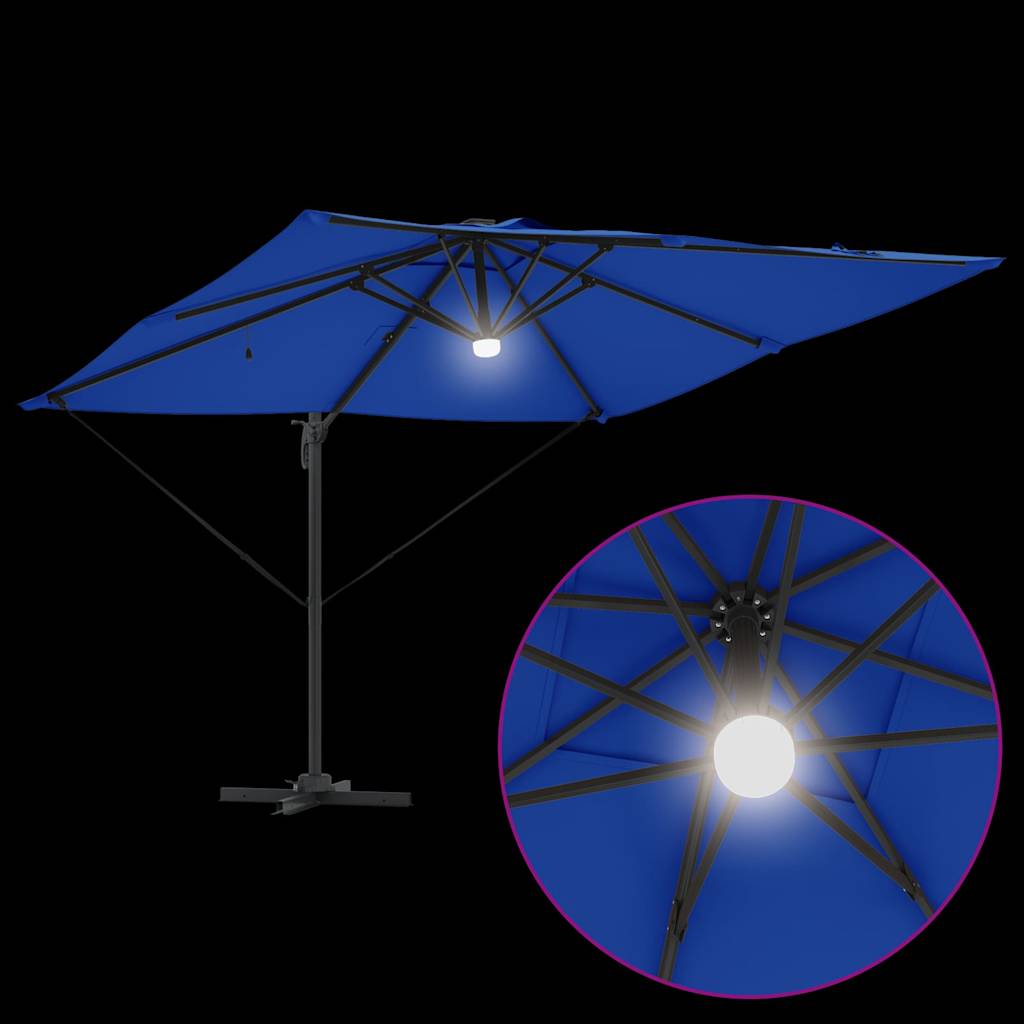 Roma Parasol Blue 286 x 284 x 270 cm Aluminium and Polyester