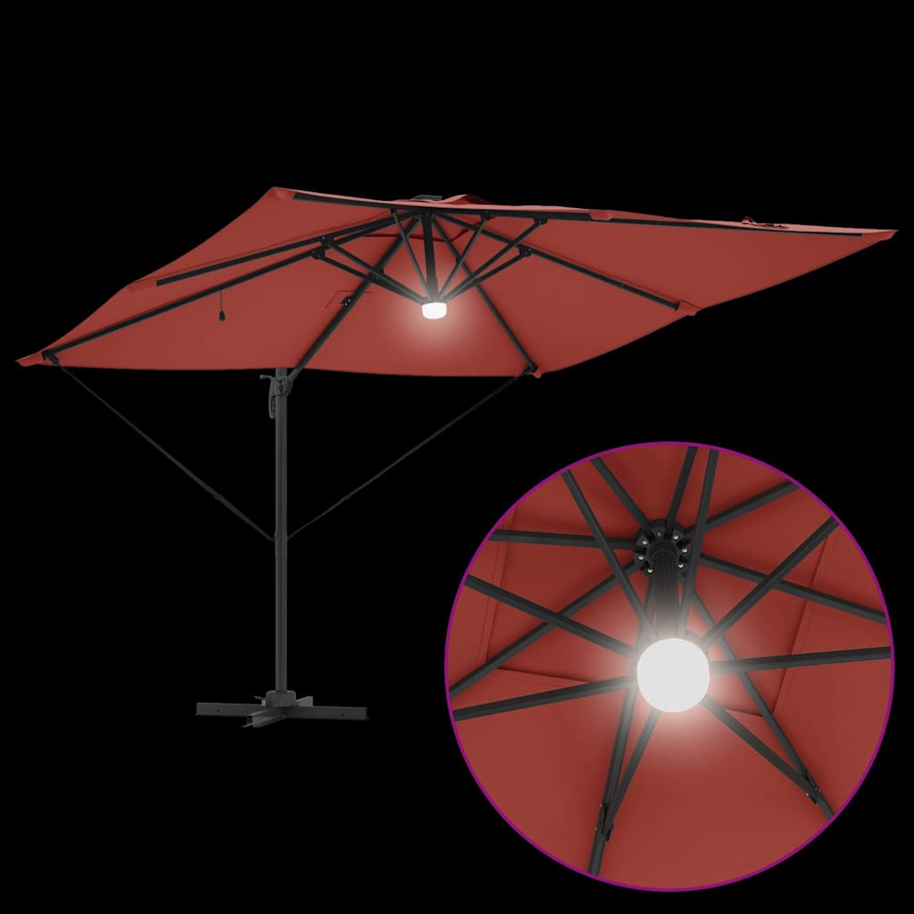 Roma Parasol Red 286 x 284 x 270 cm Aluminium and Polyester