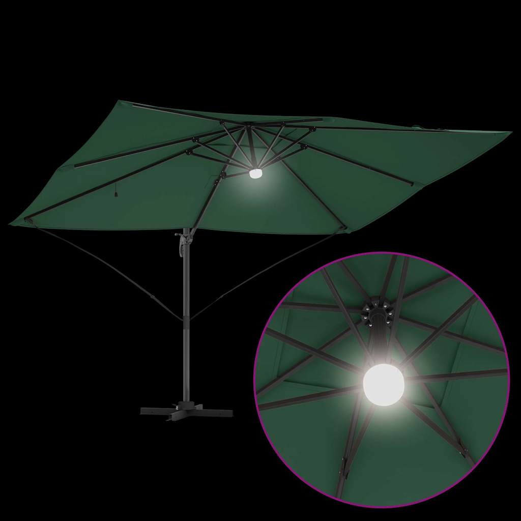 Umbrella Green 351 x 250 x 253 cm Polyester and Aluminium