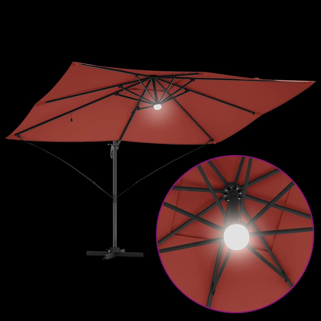 Umbrella Terracotta 351 x 250 x 253 cm Polyester and Aluminium