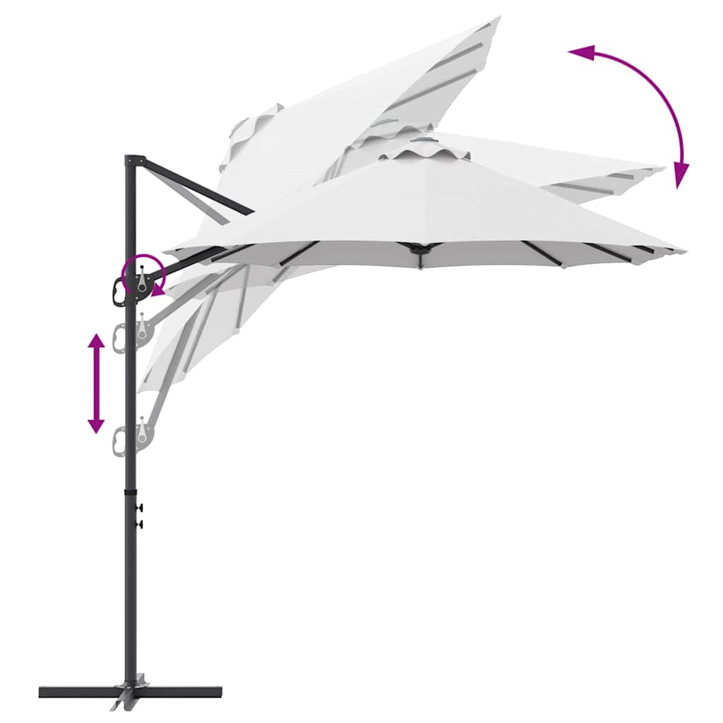 Umbrella Sand 372 x 198 x 243 cm Polyester and Aluminium