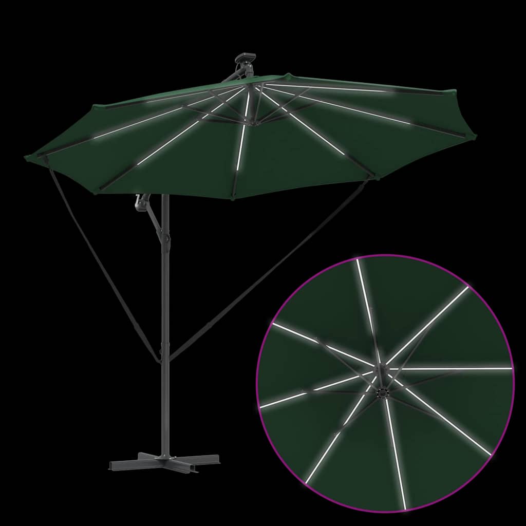 Umbrella 294 x 294 x 248 cm Polyester and Aluminium Green