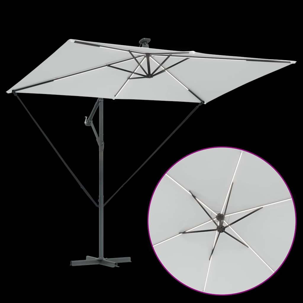 Parasol 294 x 200 x 270 cm Polyester and Aluminium Sand