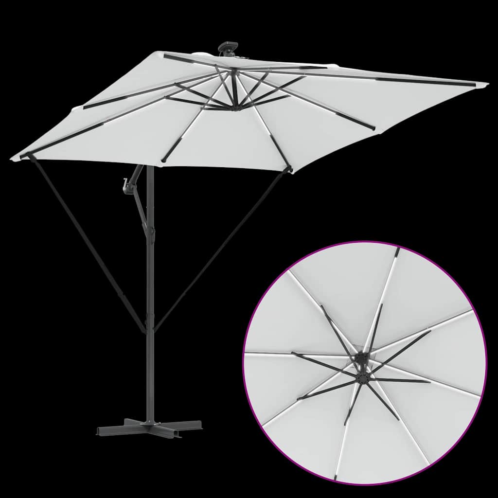 Umbrella Sand 249 x 249 x 250 cm Polyester and Aluminium
