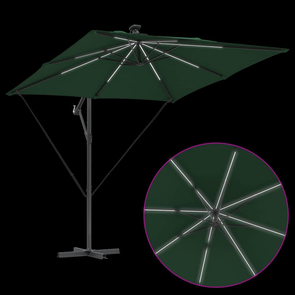 Umbrella Green 249 x 249 x 250 cm Polyester and Aluminium