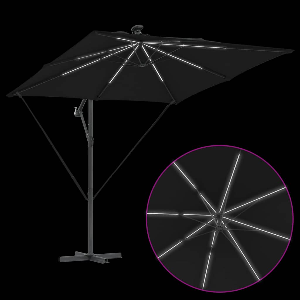 Umbrella Black 249 x 249 x 250 cm Polyester and Aluminium