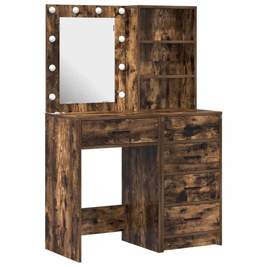 Dressing Table 2 pcs Brown 50 x 41 x 135 cm Engineered Wood