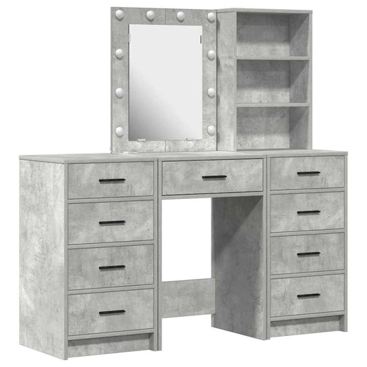 Dressing Table 3 pcs Grey 40 x 41 x 135 cm Engineered Wood