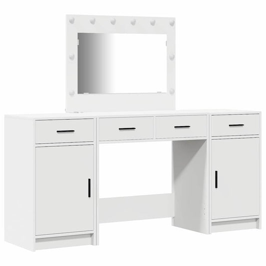 Dressing Table 3 pcs White 78.5 x 41 x 135 cm Engineered Wood