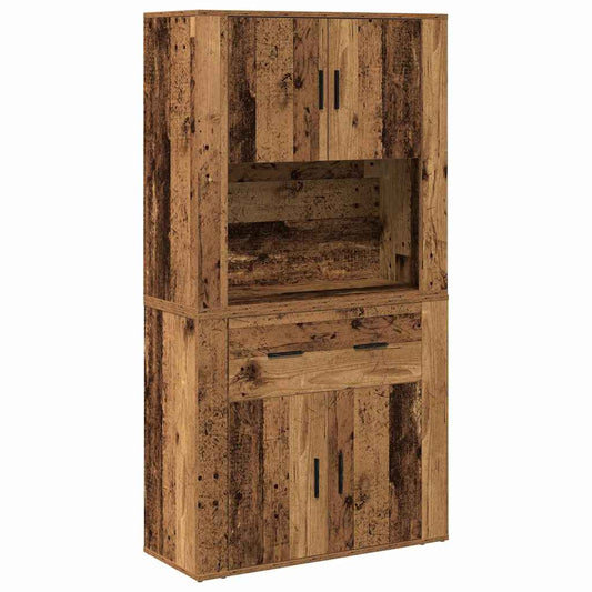Highboard Old wood 80 x 33 x 150 cm Engineered Wood
