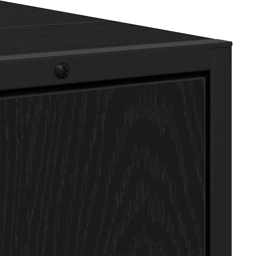 Bathroom Furniture Set 3 pcs Black Engineered wood