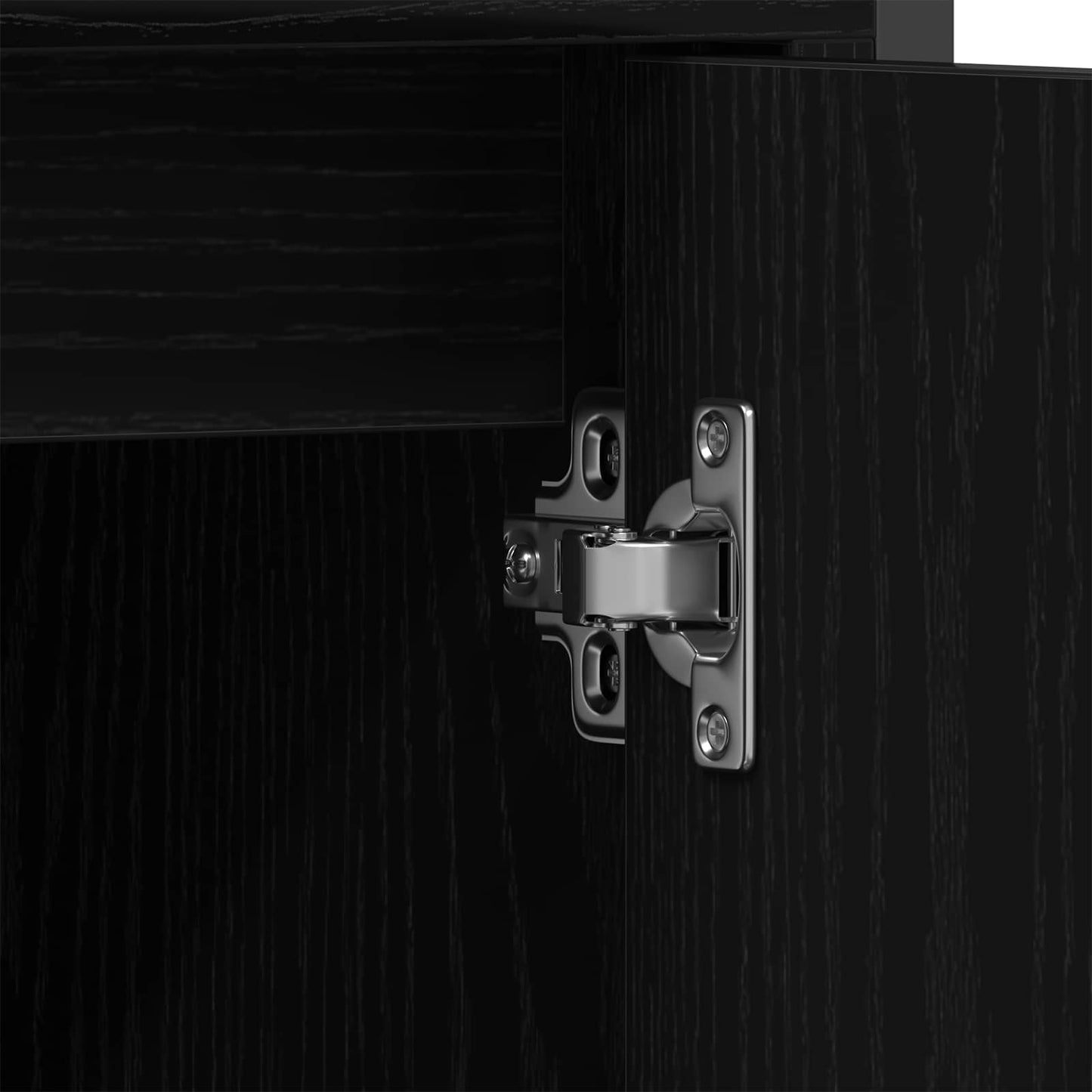 Bathroom Furniture Set 3 pcs Black Engineered wood