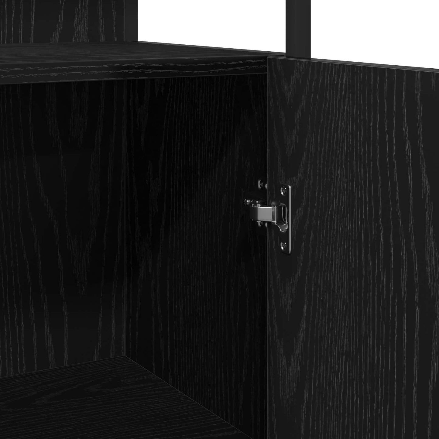 Bathroom Furniture Set 4 pcs Black Engineered wood