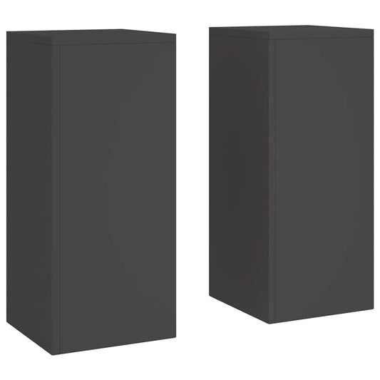 Plant Stand 2 pcs Black 24 x 24 x 55 cm Cold-rolled Steel