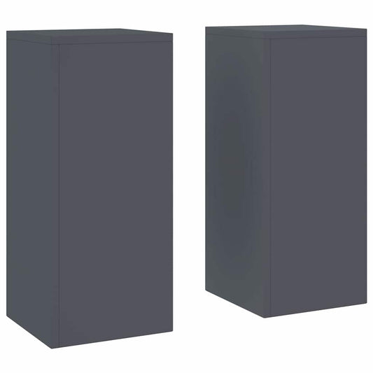 Plant Stand 2 pcs Anthracite 24 x 24 x 55 cm Cold-rolled Steel