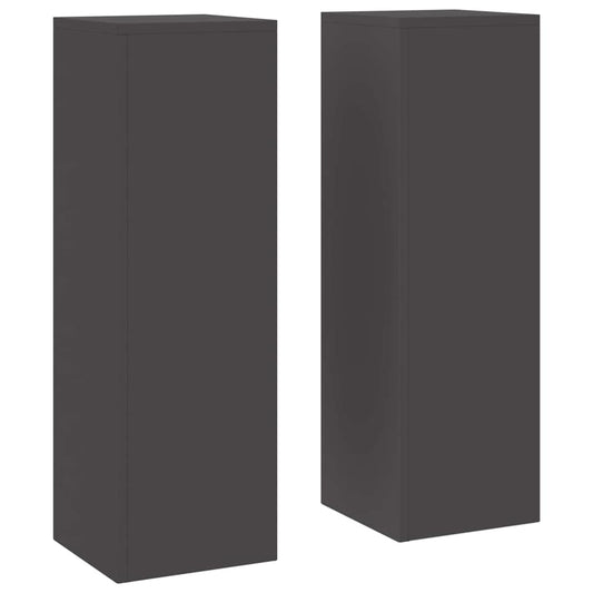 Plant Stand 2 pcs Black 24 x 24 x 75 cm Cold-rolled Steel