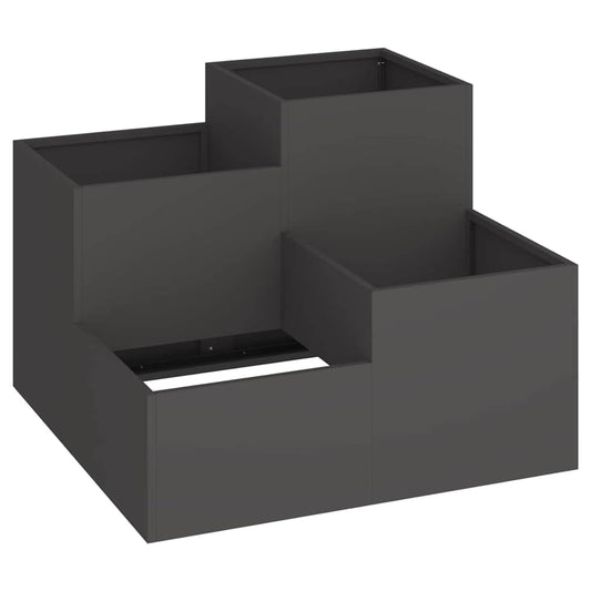 Garden Planter Black 100 x 100 x 60 cm Steel