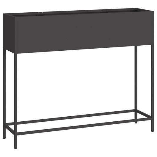 Raised Garden Planter Black 100 x 26 x 82 cm Steel