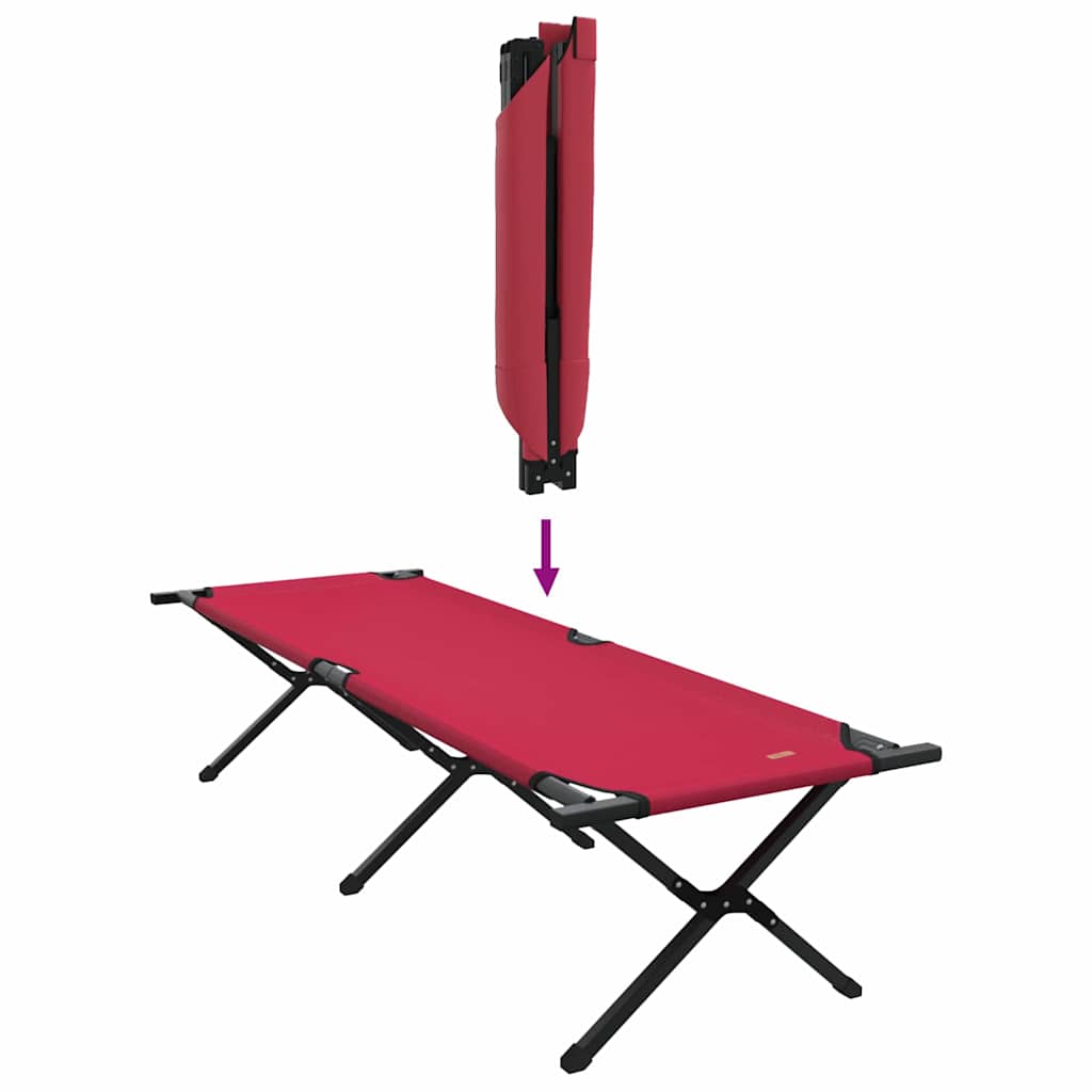 Folding Camping Bed 2 pcs Red 193 x 69 x 45 cm Oxford fabric