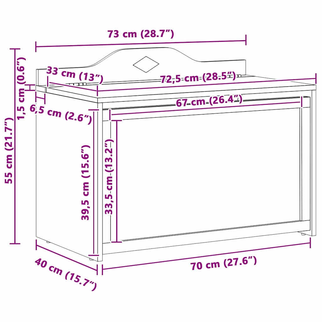 Kids Creative Storage with Storage ROROS White 73 x 40 x 55 cm
