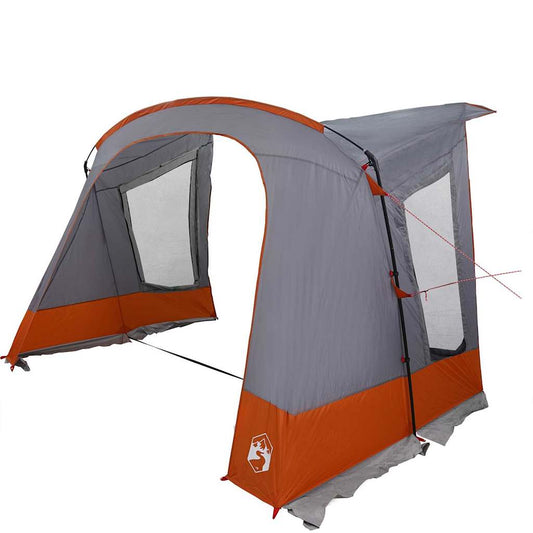 Caravan Tent with Roof Grey and Orange 252 x 245 x 245 cm