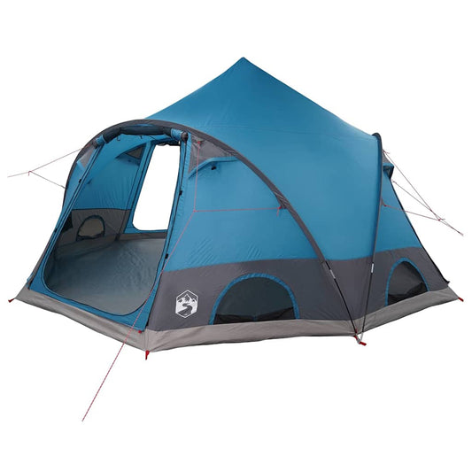 Dome Tent 4-Person 4-Person Blue 185T Polyester with PU Coating