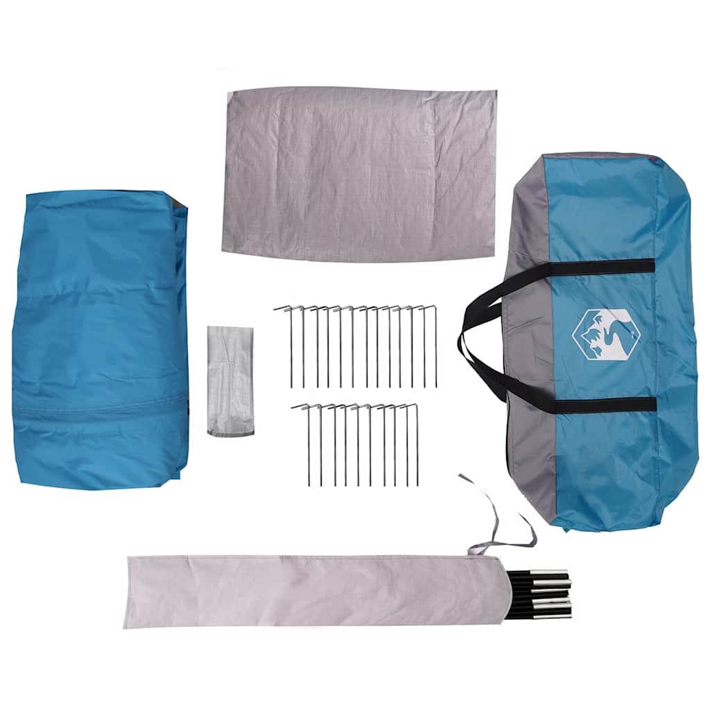 Cabin Tent 6-Person with Roof Blue 425 x 396 x 222 cm