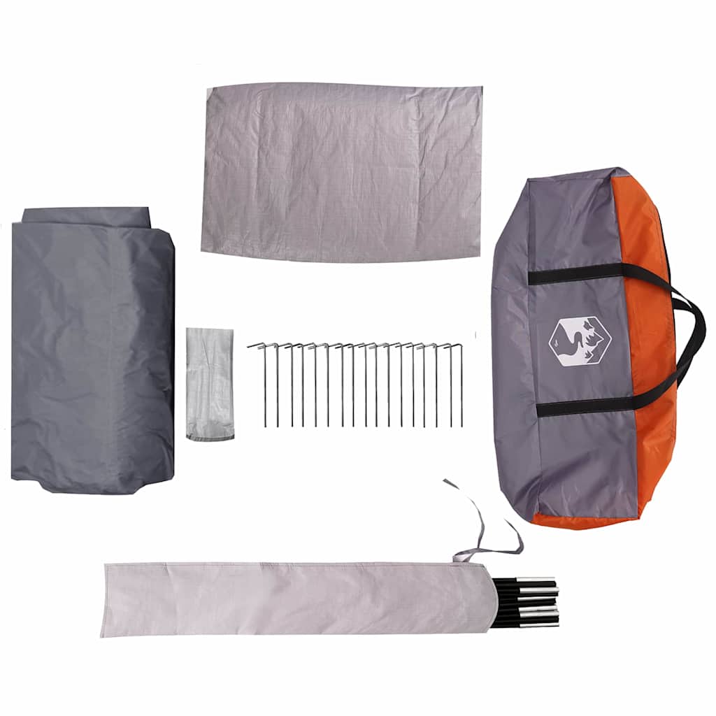 Cabin Tent 5-Person Grey and Orange 333 x 317 x 194 cm