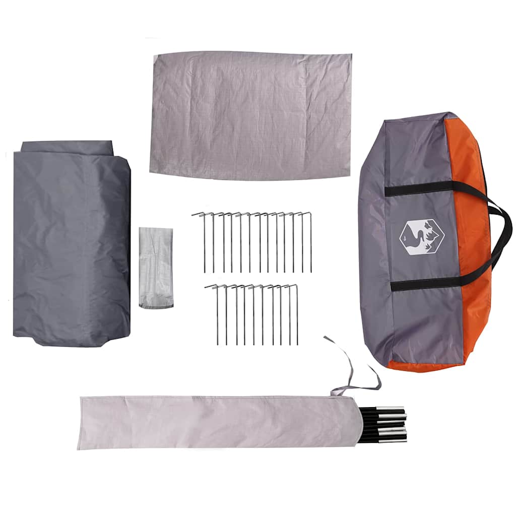 Cabin Tent 3-Person Grey and Orange 320 x 320 x 203 cm