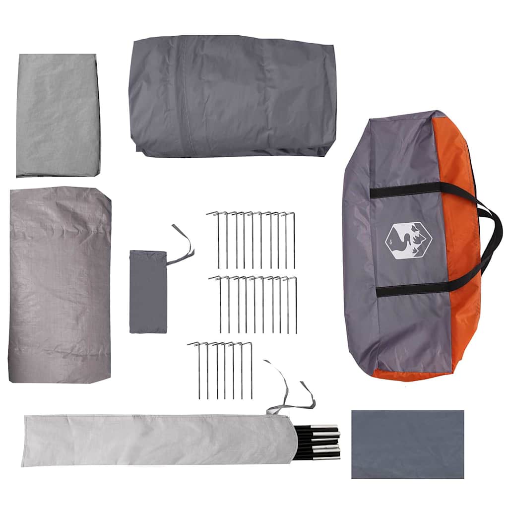 Tunnel Tent 4-Person 4-Person Grey and Orange