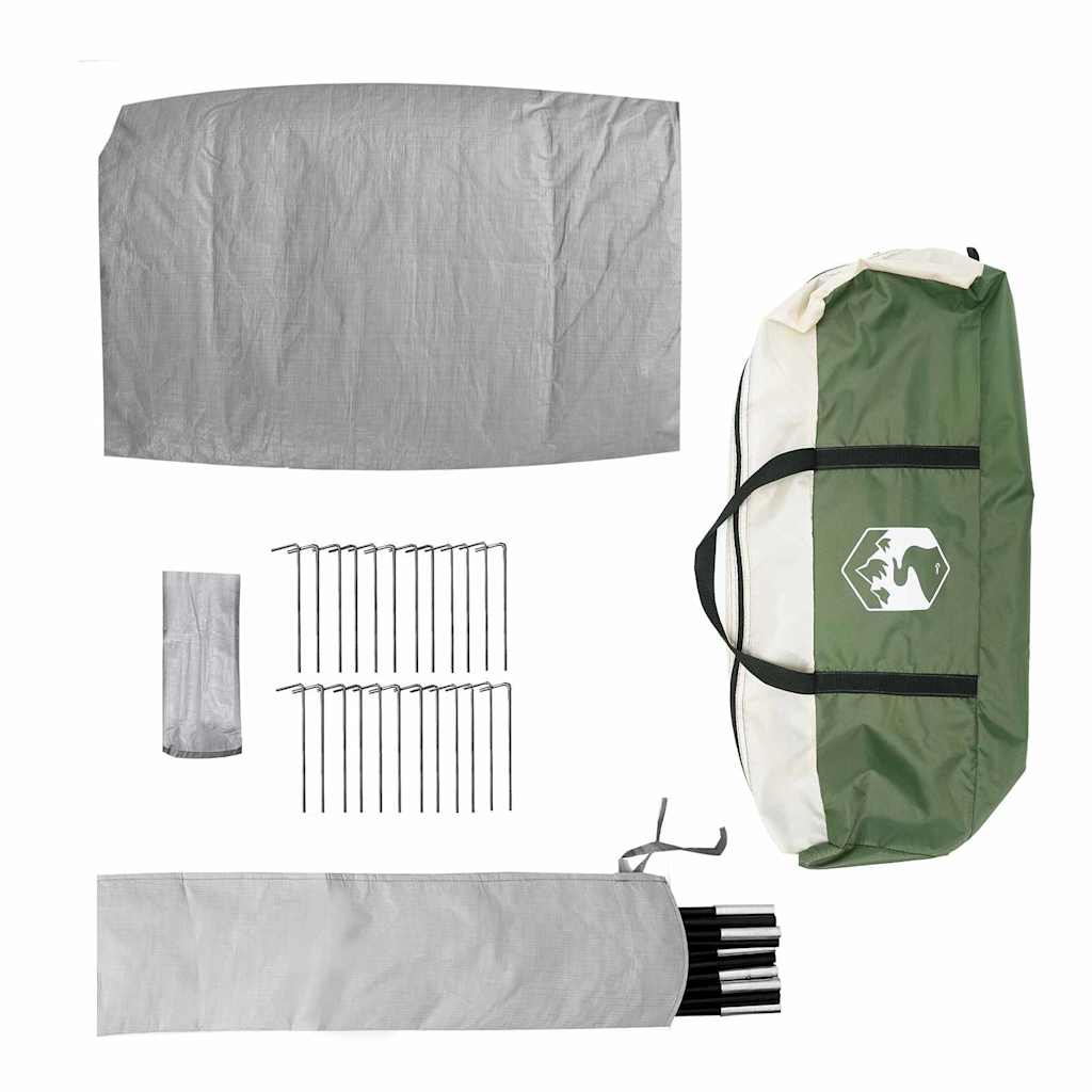 Cabin Tent 12-Person Green and Grey 500 x 500 x 294 cm
