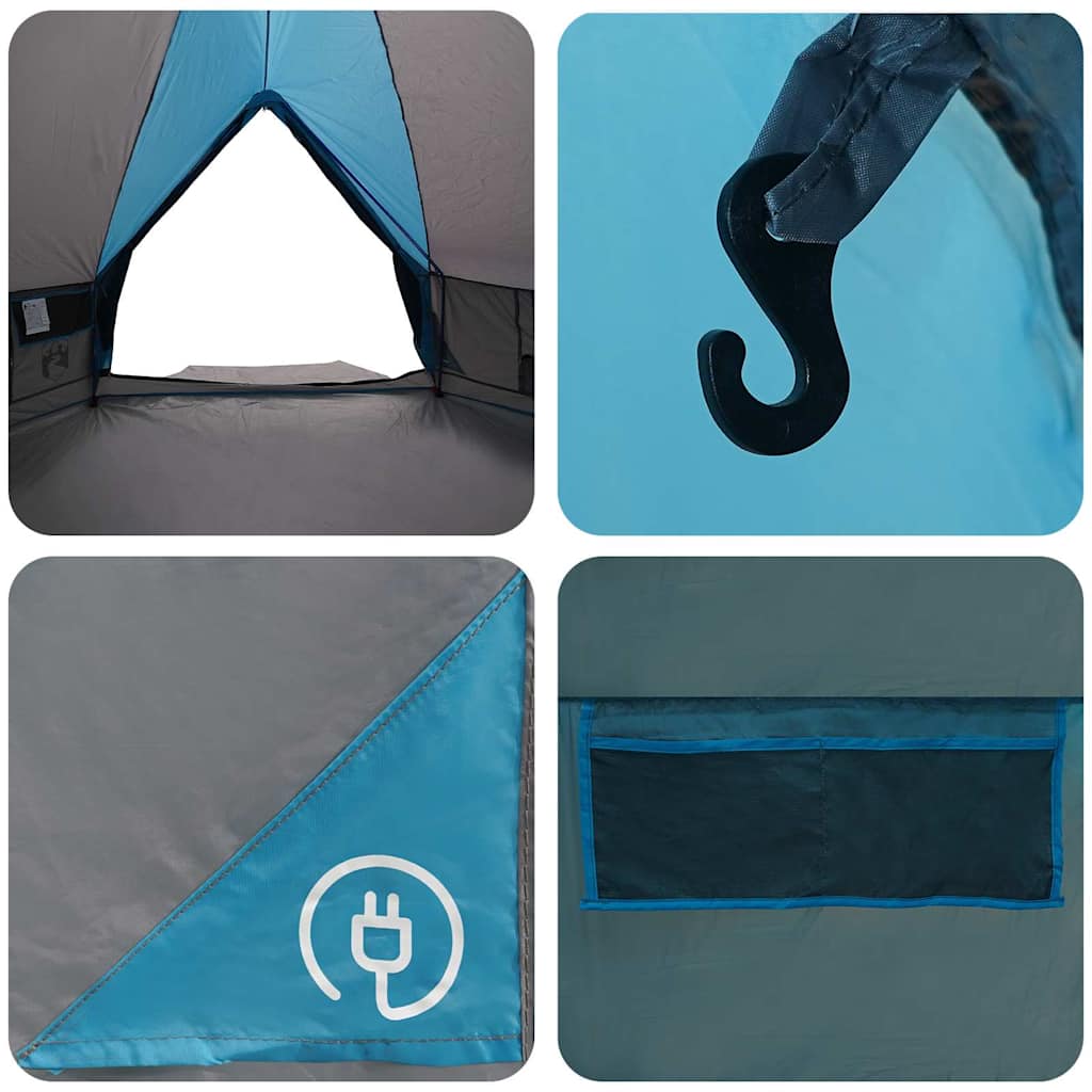 Teepee Tent 10-Person 10-Person Blue and Grey
