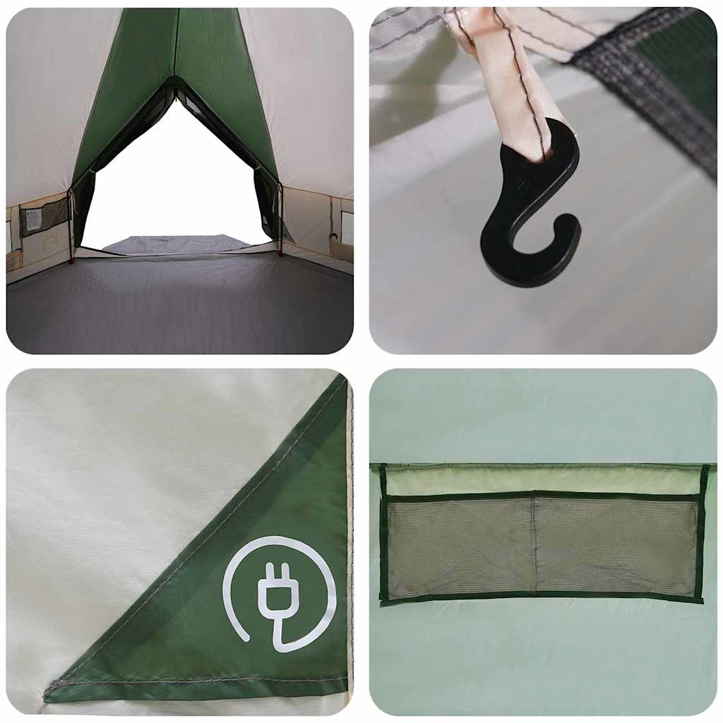 Teepee Tent 8-Person 8-Person Green and White