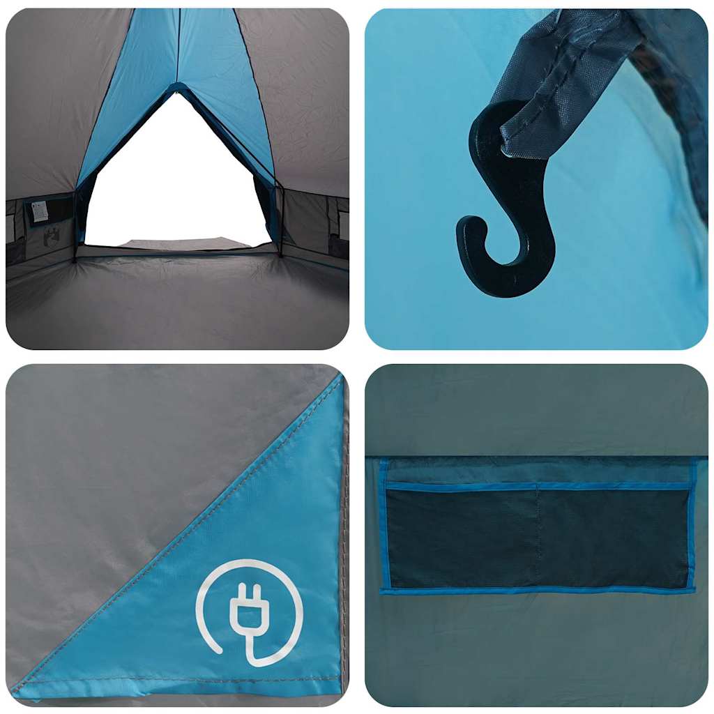 Teepee Tent 8-Person 8-Person Blue and Grey