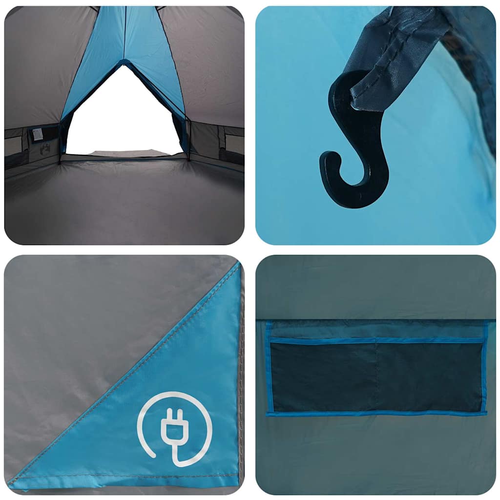 Teepee Tent 4-Person 4-Person Blue and Grey